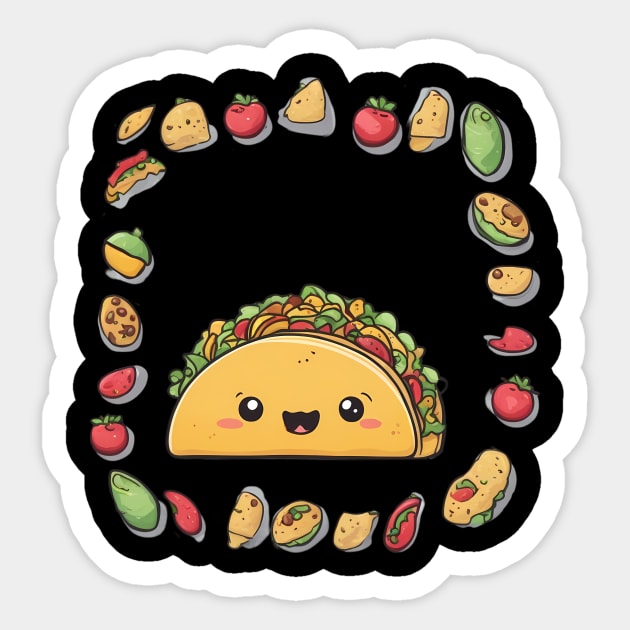 Taco Lover Sticker by animegirlnft